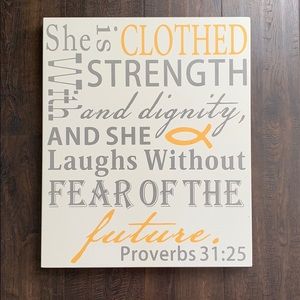 She is clothed with Strength and Dignity Wall Art